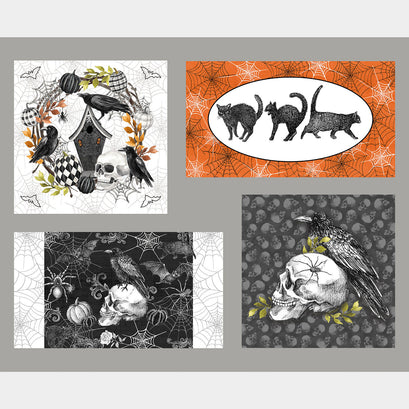 Fear Factory - Halloween Gray Pillow Panel