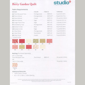 Berry Garden Quilt Kit