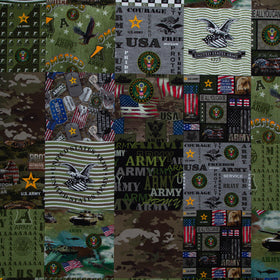 Military - US Army Cheater Quilt Multi Yardage