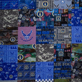Military - US Air Force Cheater Quilt Multi Yardage