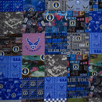 Military - US Air Force Cheater Quilt Multi Yardage