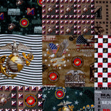 Military - US Marines Cheater Quilt Multi Yardage