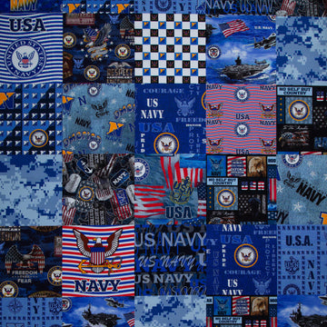 Military - US Navy Cheater Quilt Multi Yardage