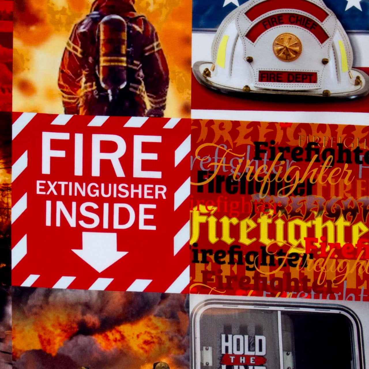 Service & Rescue - Firefighter Cheater Quilt Multi Yardage