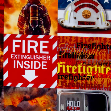 Service & Rescue - Firefighter Cheater Quilt Multi Yardage