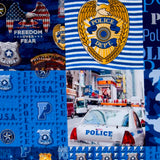 Service & Rescue - Police Cheater Quilt Multi Yardage