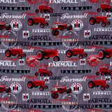 Farmall - Plank Tractors Gray Yardage