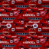 Farmall - Plank Tractors Red Yardage