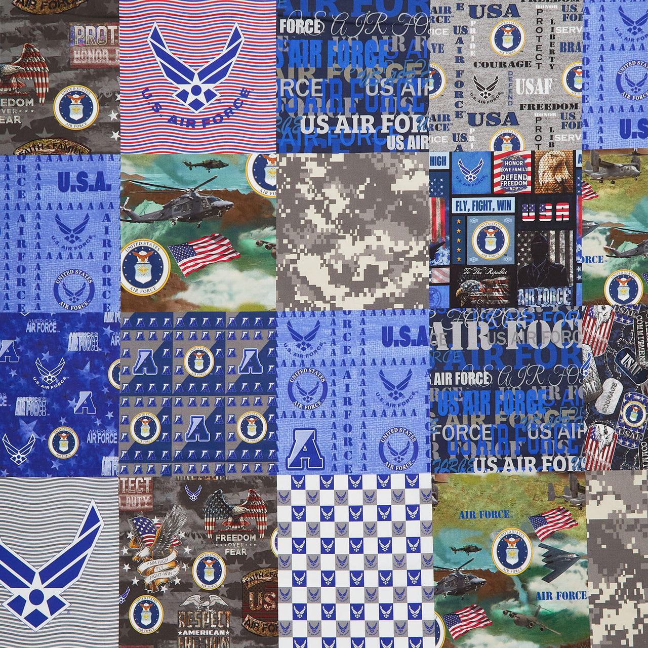 Military - Air Force Cheater Quilt Blue Yardage