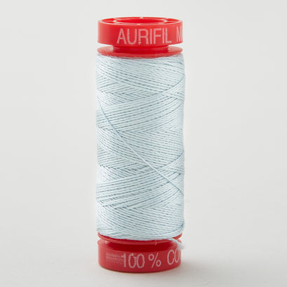 Aurifil Mako 12 WT All-Purpose 100% Cotton Thread - Small Spool Light Grey Blue