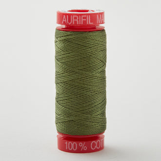 Aurifil Mako 12 WT All-Purpose 100% Cotton Thread - Small Spool Medium Green