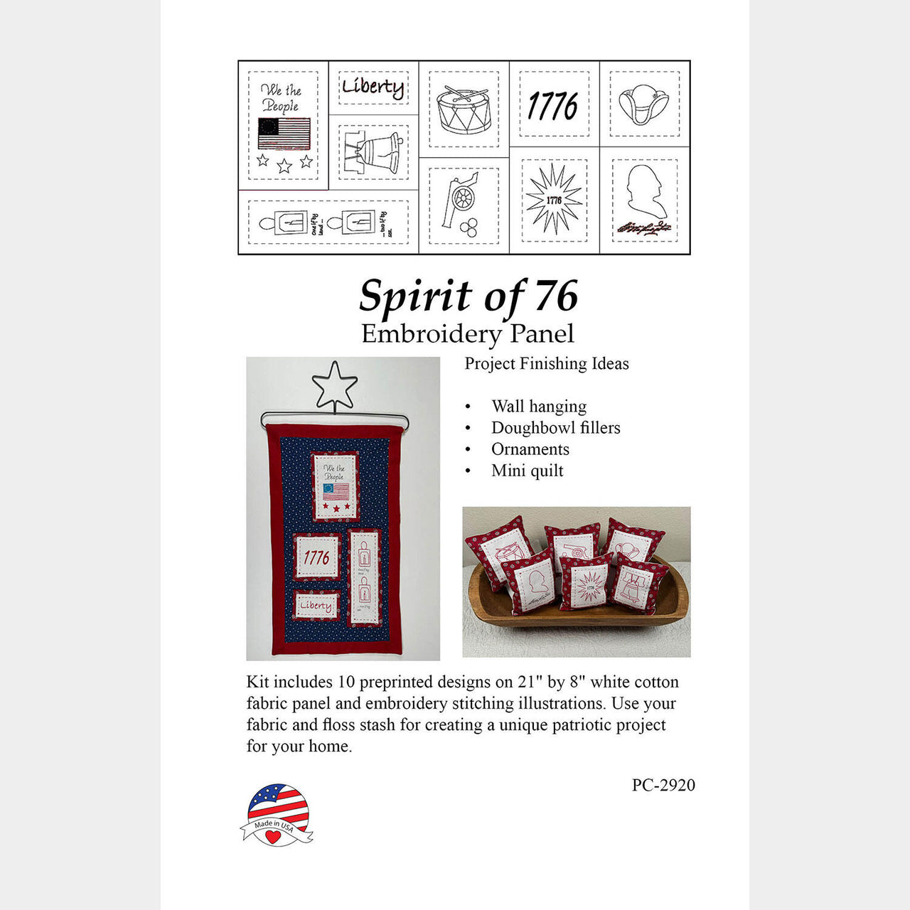 Spirit of '76 Embroidery Panel