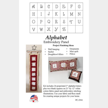 Alphabet Embroidery Panel