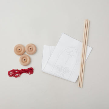 Nativity Holy Family Redwork Embroidery Kit