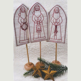 Santa Redwork Embroidery Kit