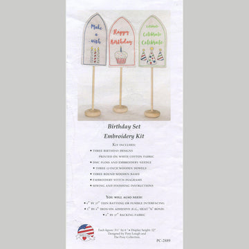 Birthday Trio Embroidery Kit
