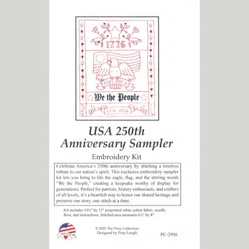 USA 250th Anniversary Sampler Embroidery Kit