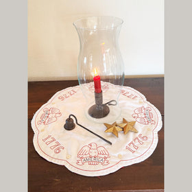 Patriotic Redwork Embroidery Table Topper Kit
