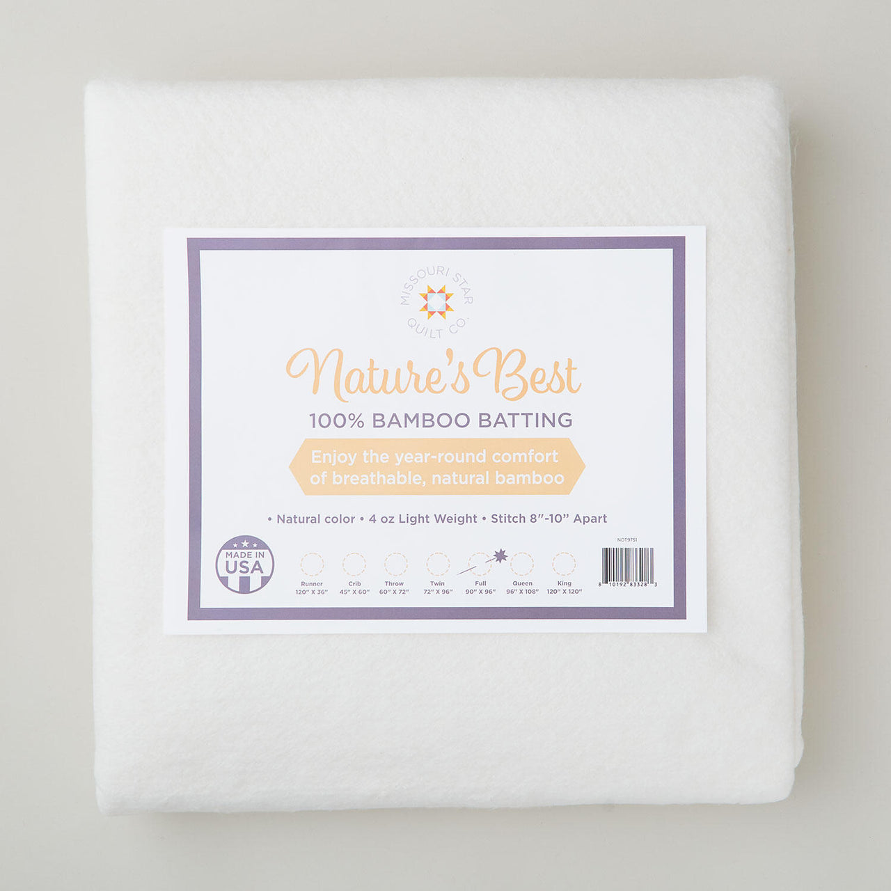 Missouri Star Nature's Best Bamboo Batting - Full