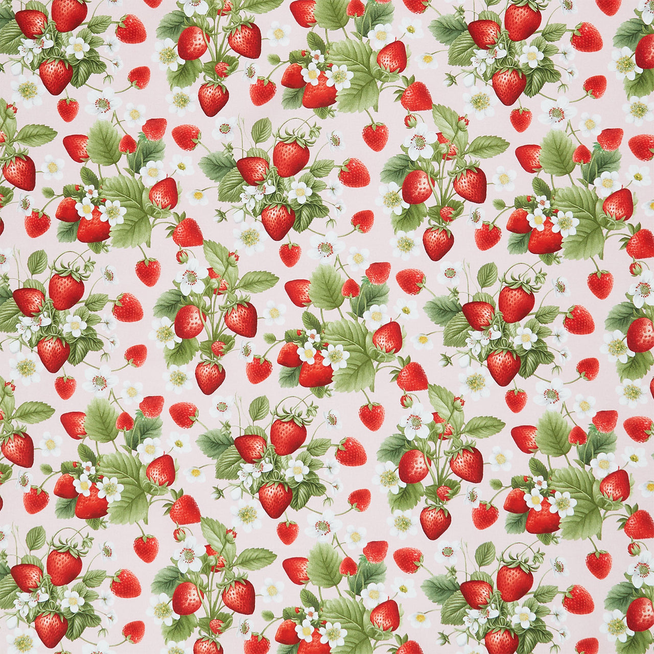Berry Sweet - Strawberries Bouquet Pink Yardage