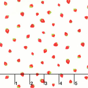 Berry Sweet - Mini Strawberries Cream Yardage
