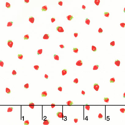 Berry Sweet - Mini Strawberries Cream Yardage