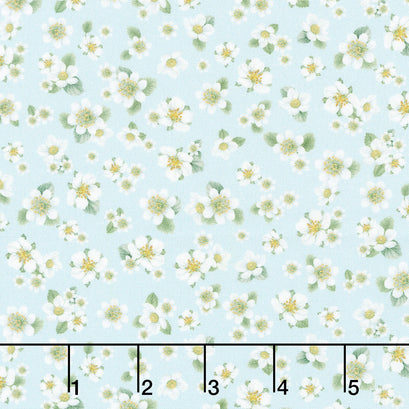 Berry Sweet - Strawberry Blossoms Sky Yardage