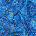 Gilded Plume - Floral Scroll Blender Royal Metallic Yardage