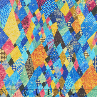 Gilded Plume - Gilded Crazy Quilt Multi Metallic Yardage