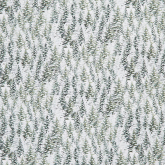 Winter Wonderland - Snowy Pine Trees Yardage