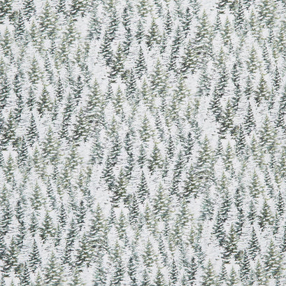 Winter Wonderland - Snowy Pine Trees Yardage