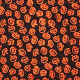 Tonga Batiks - Haunted Pumpkin Grinning Smile Flame Yardage