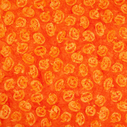 Tonga Batiks - Haunted Pumpkin Grinning Smile Pumpkin Yardage