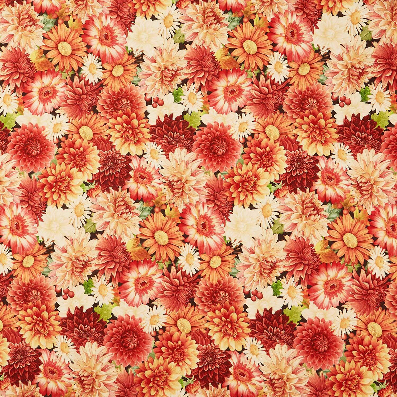 Gather With A Grateful Heart - Packed Harvest Floral Harvest Yardage