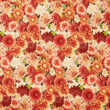 Gather With A Grateful Heart - Packed Harvest Floral Harvest Yardage