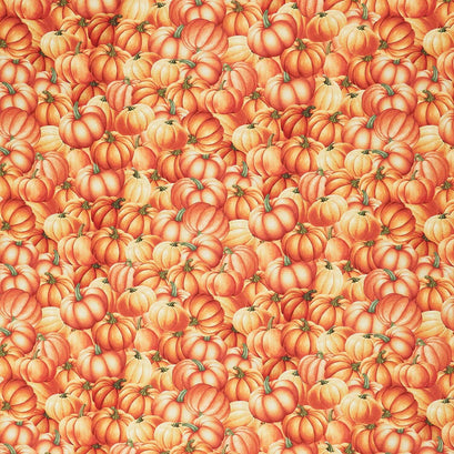 Gather With A Grateful Heart - Packed Pumpkin Pumpkin Yardage
