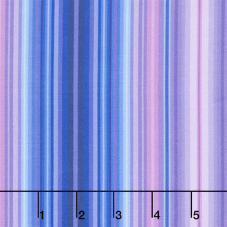 Pansy Perfection - Pansy Stripes Purple Yardage