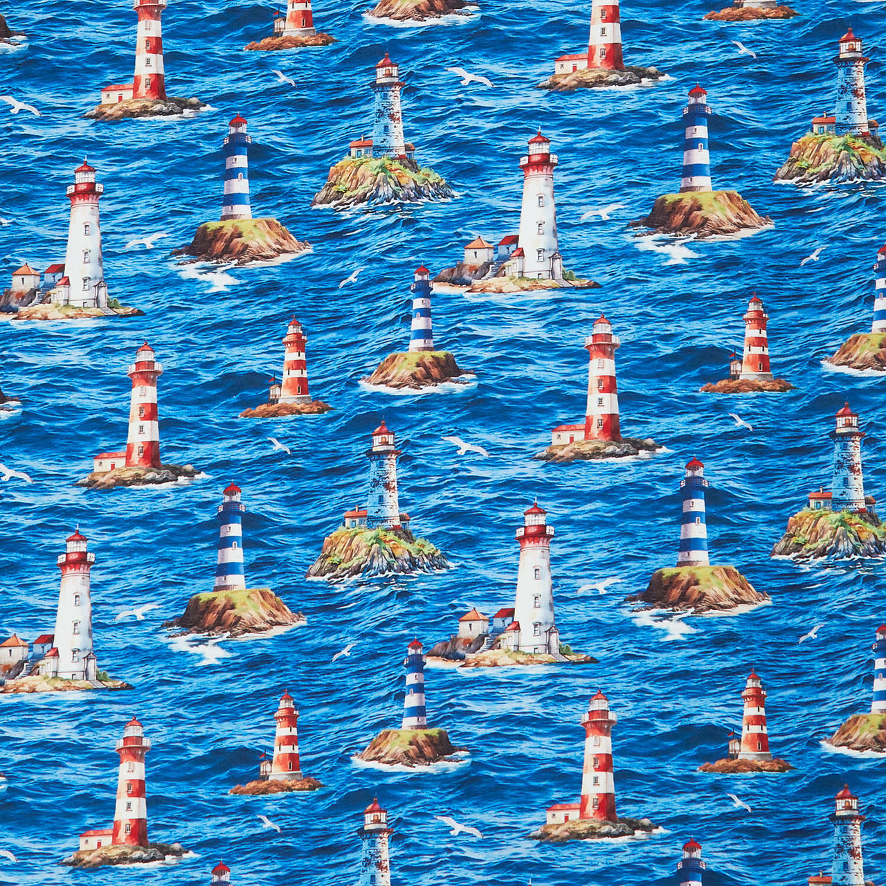 Beacon Of Light - Lighthouse Scenic Sea Yardage