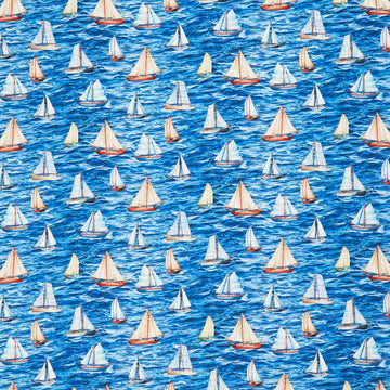 Beacon Of Light - Sailboats In The Sea Ocean Yardage