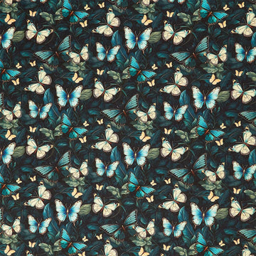 Forest Whispers - Midnight Butterflies Midnight Yardage