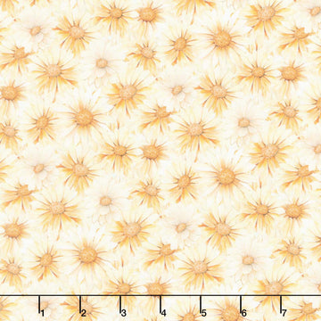 Forest Whispers - Packed Daisy Yellow Yardage