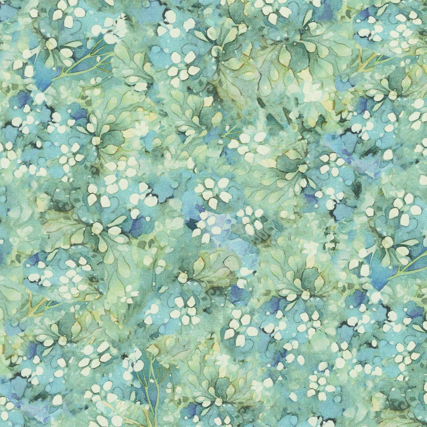 Forest Whispers - Tonal Floral Green Yardage