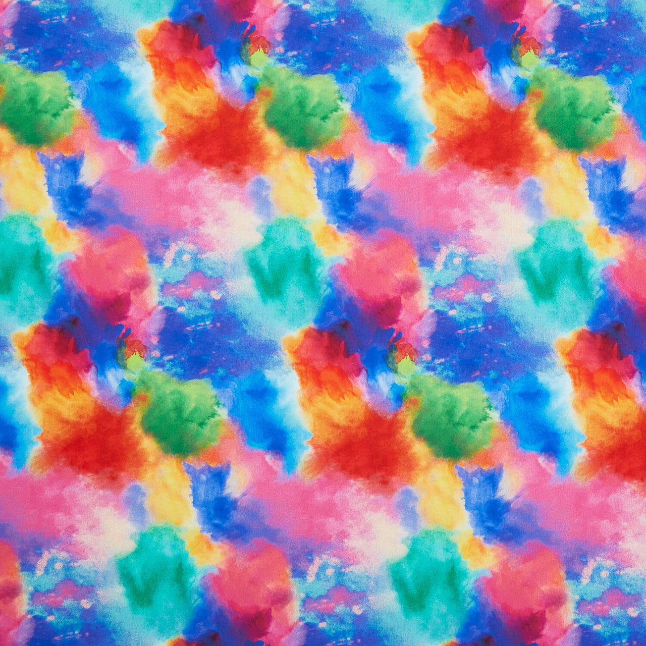 Painted Guitar - Watercolor Brush Strokes Bright Yardage