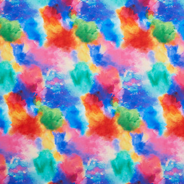 Painted Guitar - Watercolor Brush Strokes Bright Yardage