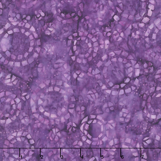 Tonga Batiks - Happy Woodcut and Dots Amethyst Yardage