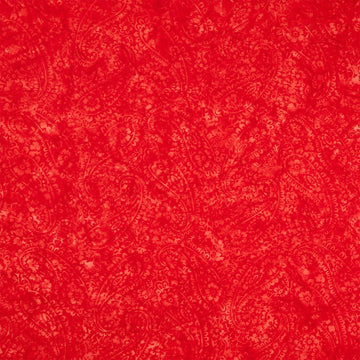 Tonga Batiks - Happy Floral Paisleys Red Yardage