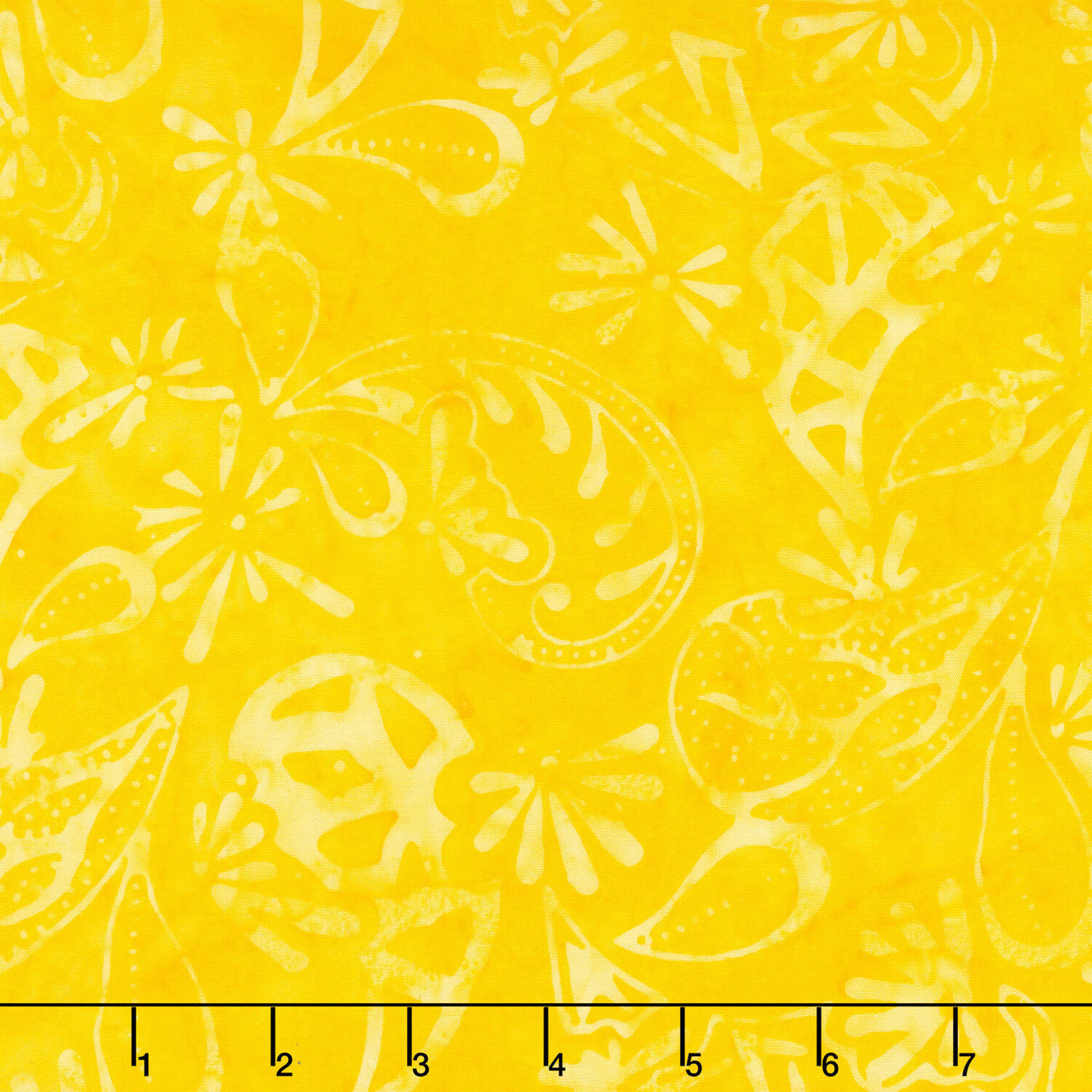 Tonga Batiks - Happy Paisley & Flowers Daffodil Yardage