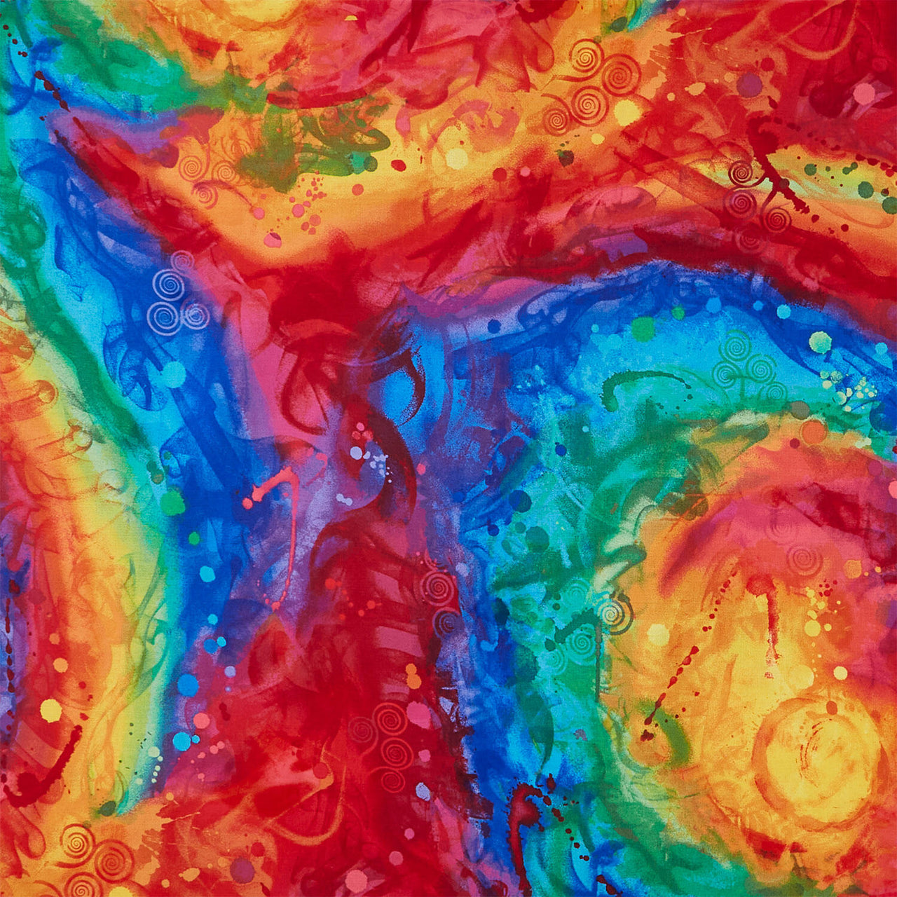 Rainbow Splatter Multi Yardage