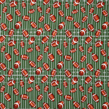 Footballs on Field Green Yardage