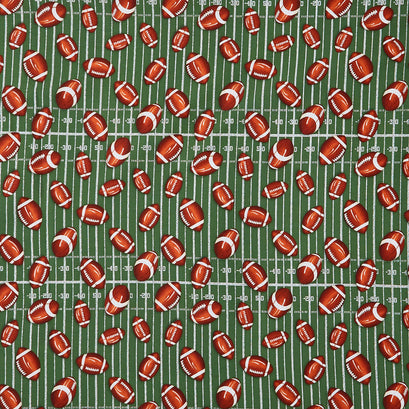 Footballs on Field Green Yardage